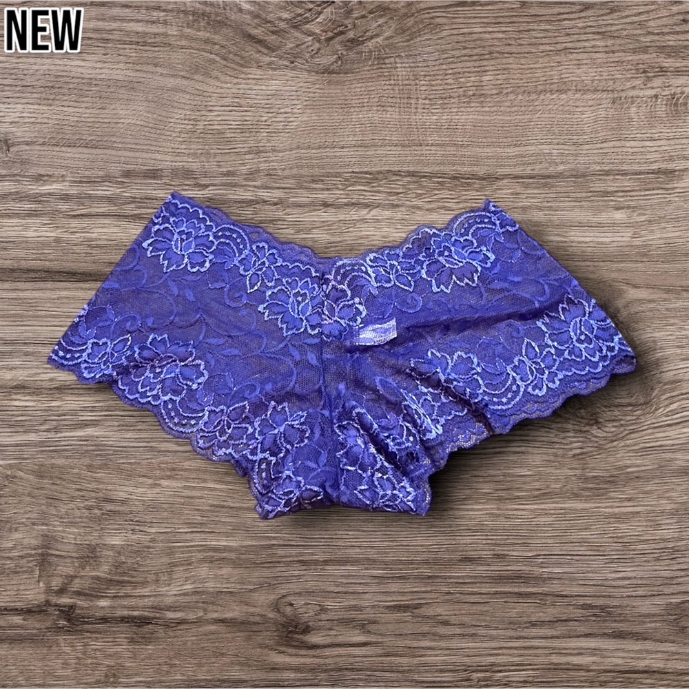 New Soft Sexy Lace Purple Cheeky Panty